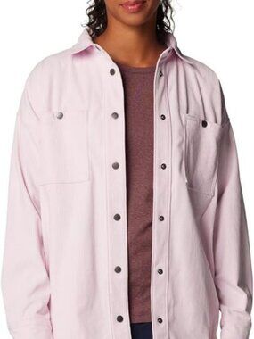 Columbia   Blue Point Creek Corduroy Shirt Jacket, Pink Dawn   Women Sizes  NWT